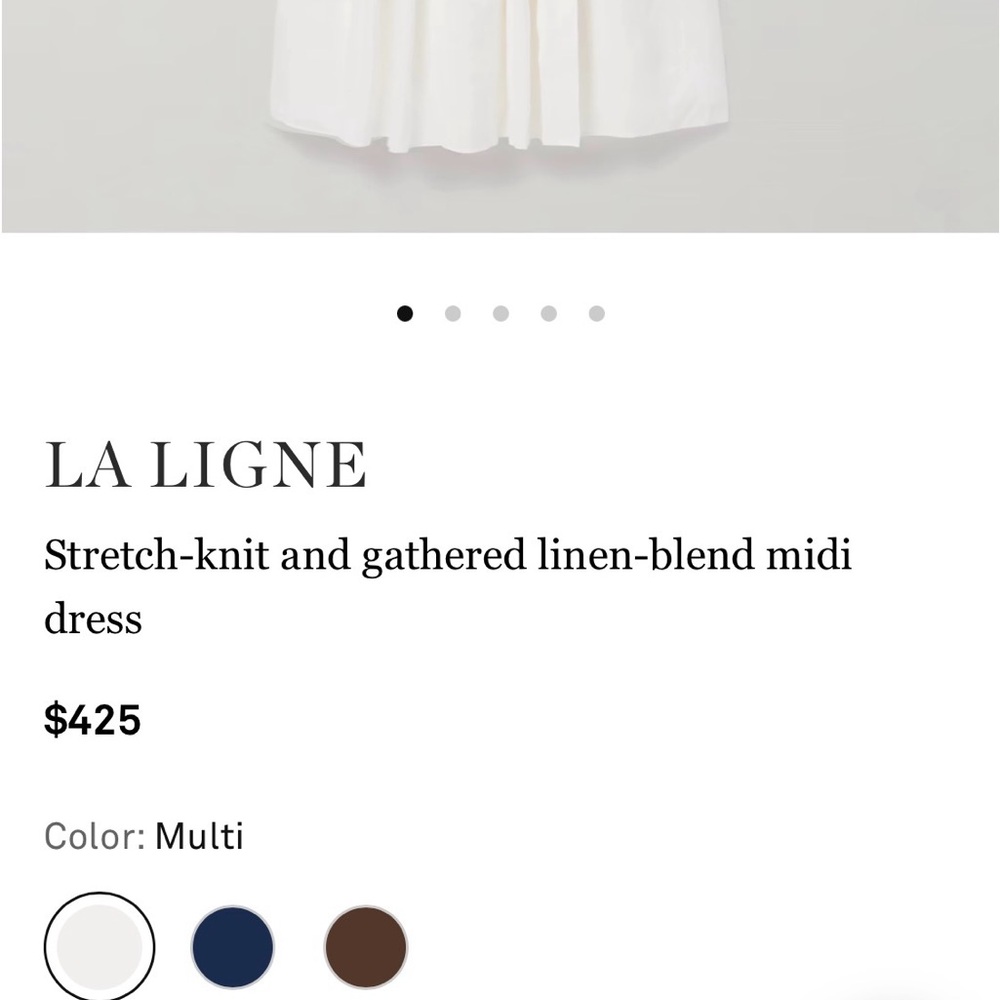 La Ligne Black and White Midi Dress -Small - Picture 2 of 14